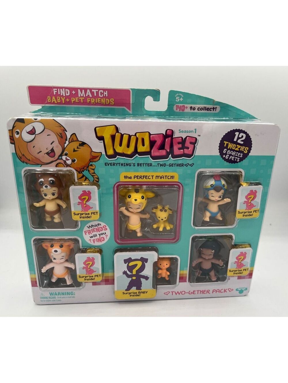 Twozies Season 1 Two-Gether Pack - 12 Collectible Baby and Pet Figures